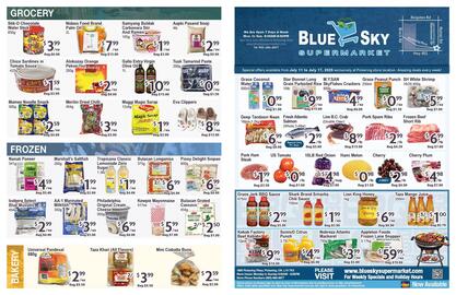 Blue Sky Supermarket flyer week 28 Page 1
