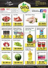 Oma Fresh Foods flyer week 28 Page 1