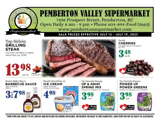 Pemberton Valley Supermarket flyer (valid until 17-07)