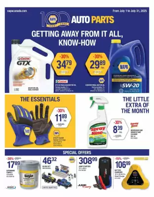 NAPA Auto Parts flyer (valid until 31-07)