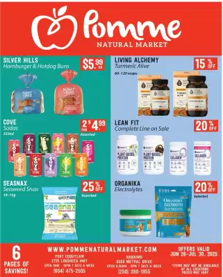 Pomme Natural Market flyer (valid until 30-07)