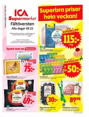 ICA Supermarket reklamblad (giltig till och med 20-07)