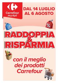 Volantino Carrefour Market | Raddoppia & Risparmia Pagina 1