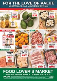 Food Lover's Market catalogue week 29 Page 1