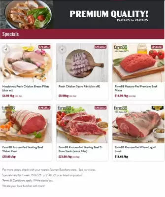 Tasman Butchers catalogue (valid until 21-07)
