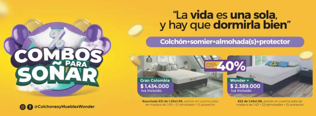 Catálogo Colchones Wonder (válido hasta 20-09)