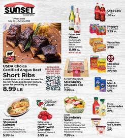 Sunset Foods Weekly Ad week 29 Page 1