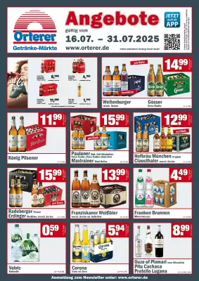 Orterer Getränkemarkt Prospekt (gültig bis 31-07)