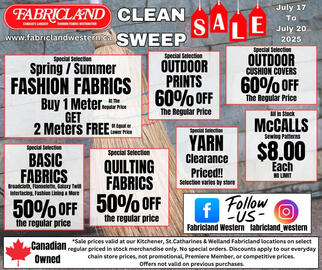 Fabricland flyer week 29 Page 1