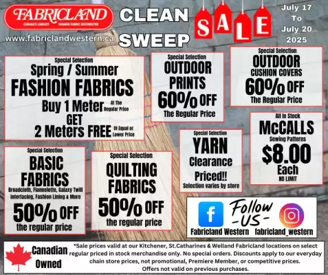 Fabricland flyer