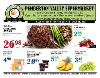 Pemberton Valley Supermarket flyer week 29 Page 1
