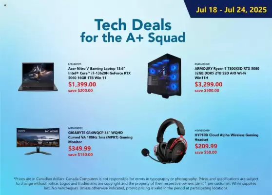 Canada Computers flyer (valid until 25-07)