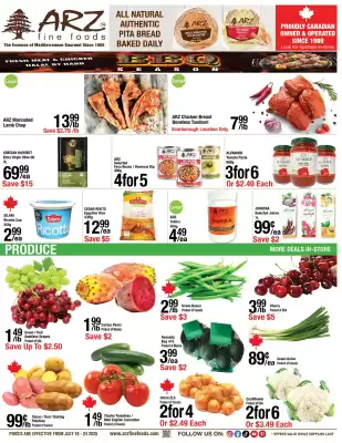 Arz Fine Foods flyer