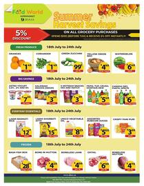 Food World Supermarket flyer week 29 Page 1