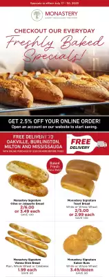 Monastery Bakery flyer (valid until 12-08)