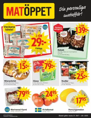 Matöppet reklamblad (giltig till och med 3-08)