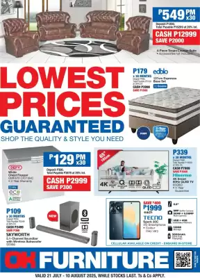 OK Furniture catalogue (valid until 10-08)