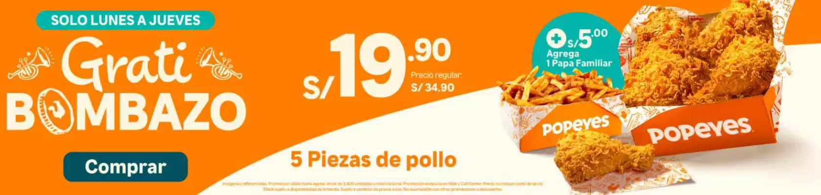 Catálogo Popeyes (válido hasta 31-07)