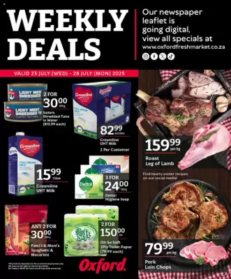Oxford Freshmarket catalogue