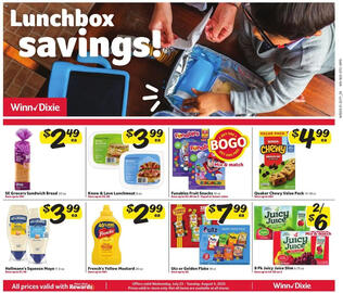 Winn Dixie Weekly Ad Page 1