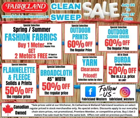 Fabricland flyer