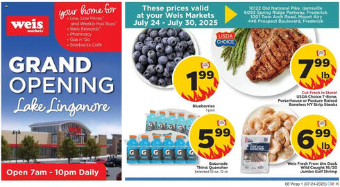 Weis Markets Weekly Ad week 30 Page 1
