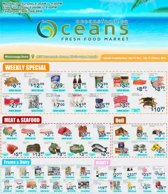 Oceans Fresh Food Market flyer (valid until 31-07)