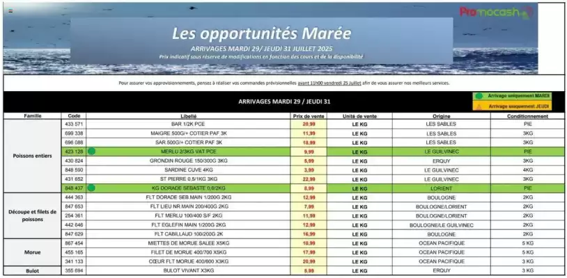 Catalogue Promocash (valable jusqu'au 31-07)
