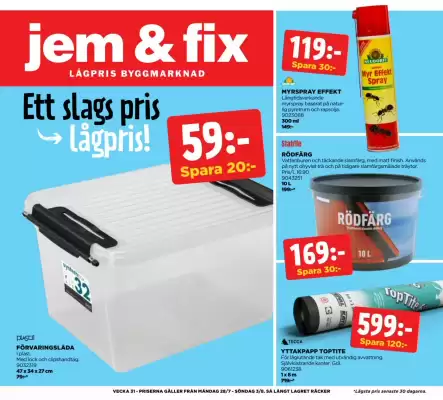 Jem&Fix reklamblad