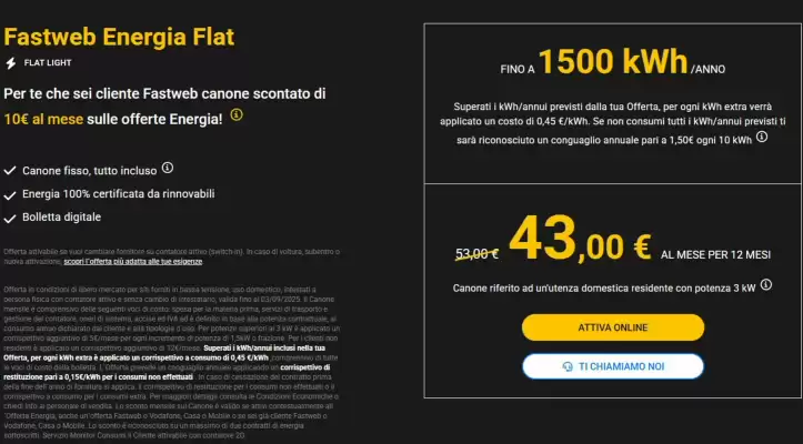 Volantino FASTWEB (valido fino al 3-09)