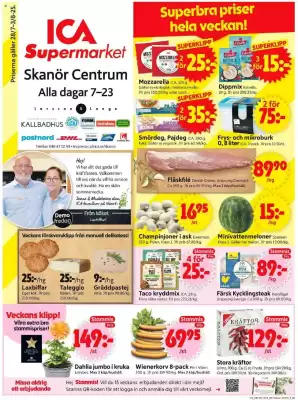 ICA Supermarket reklamblad (giltig till och med 3-08)
