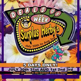 Surplus Herby's flyer Page 1