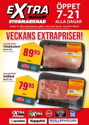 Extra Mjällby Stormarknad reklamblad