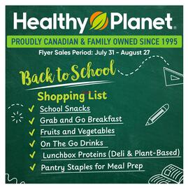 Healthy Planet flyer Page 1