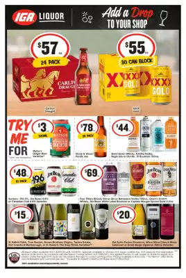 IGA Liquor catalogue