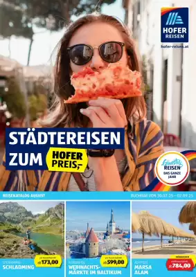 Hofer Reisen Flugblatt