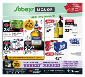 Sobeys Liquor flyer week 31 Page 1