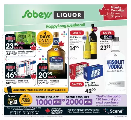 Sobeys Liquor flyer (valid until 6-08)