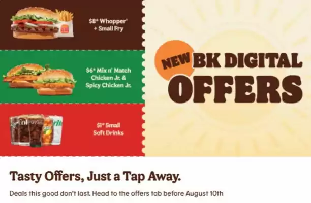 Burger King flyer (valid until 10-08)