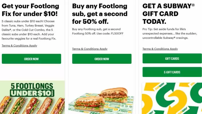 Subway flyer (valid until 6-08)