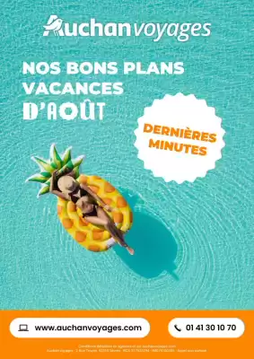 Catalogue Auchan Voyages (valable jusqu'au 31-08)