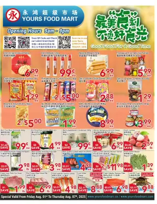Yours Food Mart flyer (valid until 7-08)