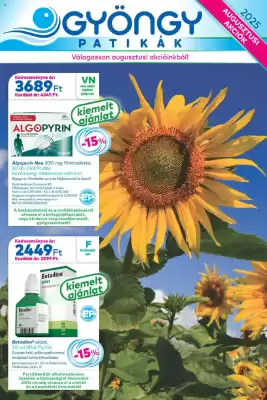 Gyöngy Patikák akciós újság (érvényes eddig: 31-08)