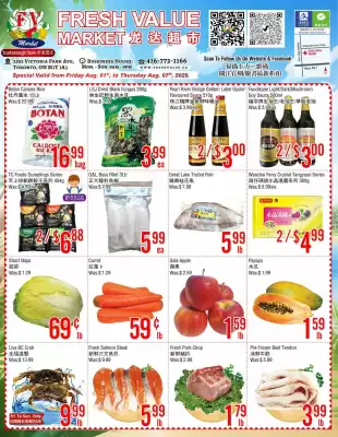 Fresh Value flyer (valid until 8-08)