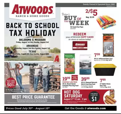 Atwoods Ranch & Home Weekly Ad (valid until 10-08)