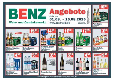Benz Getränke Prospekt Seite 1