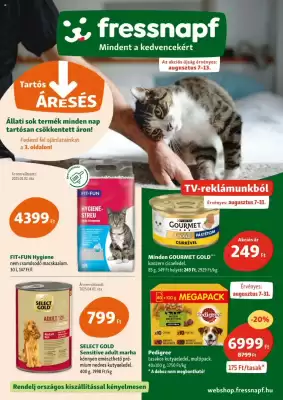 Fressnapf akciós újság (érvényes eddig: 31-08)