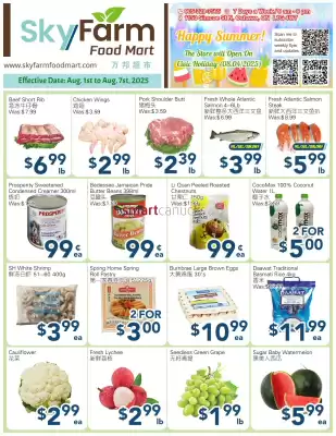 SkyFarm Food Mart flyer (valid until 7-08)