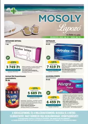 Mosoly patikák akciós újság (érvényes eddig: 31-08)