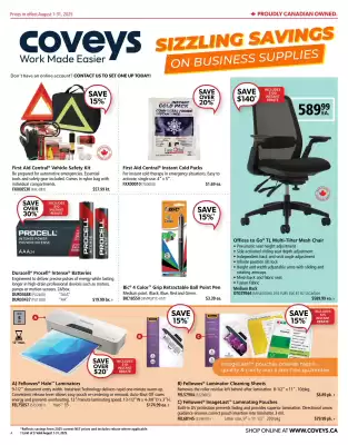 Covey Basics flyer (valid until 31-08)